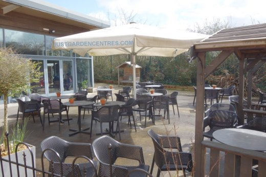 Outdoor cafe seating at Dobbies Cirencester