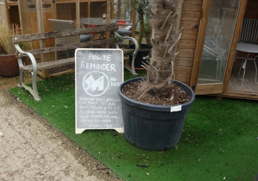 Stamford Garden Centre do not allow dogs on site