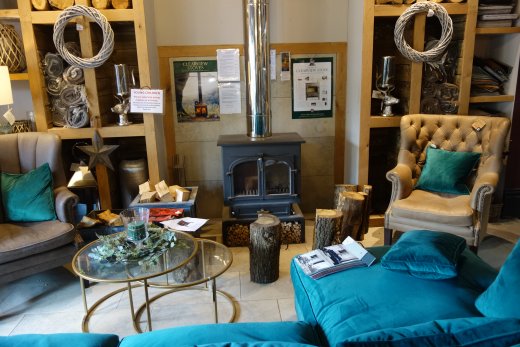 Stoves and house furniture at Stamford Garden Centre
